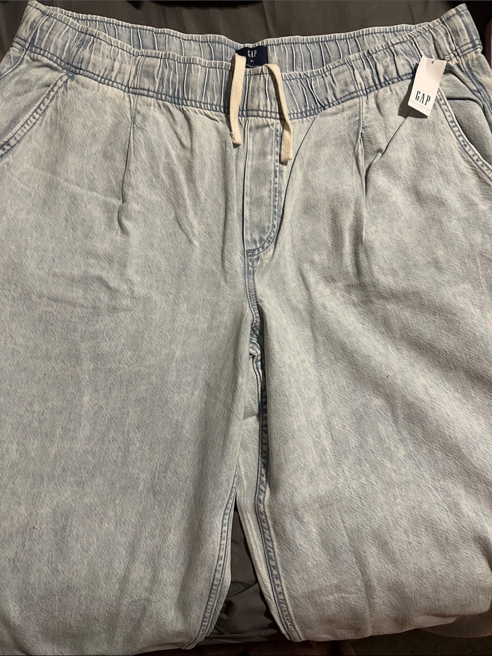 GAP women’s ultra soft Light Blue Relaxed Denim Jogger Pants